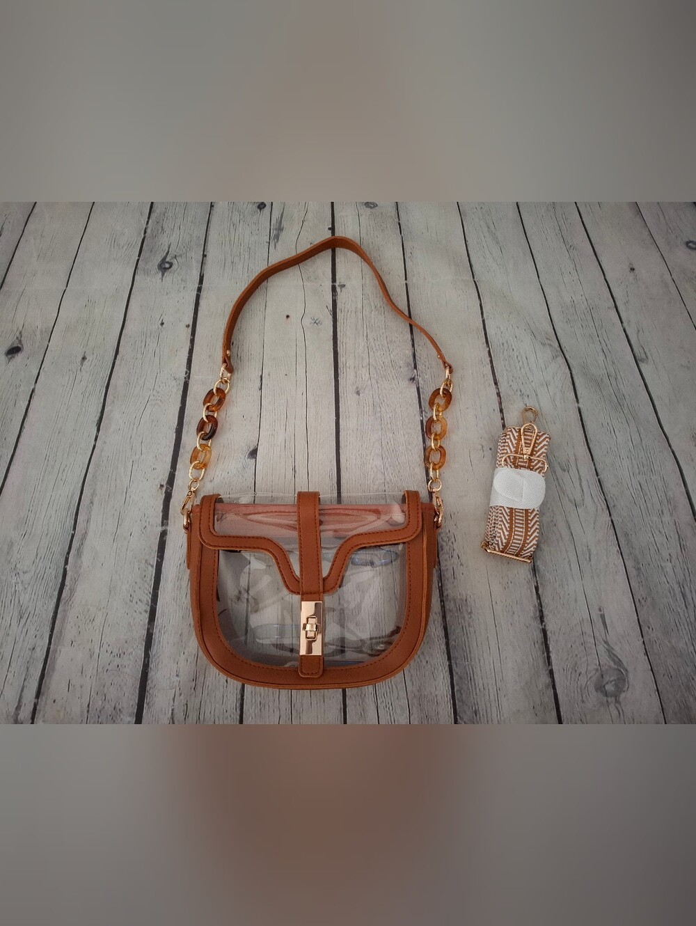 NIB Sendefn Clear Purse Bag With 2 Straps